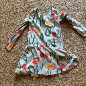 Floral Long Sleeve Kids Dress